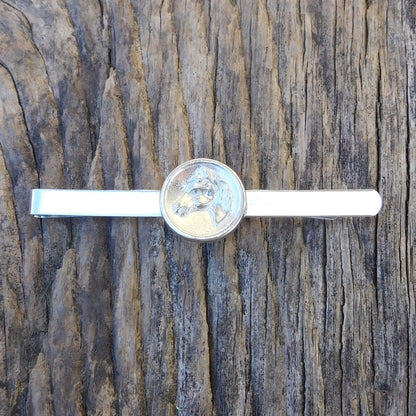 Horse Head Tie Clip, Handcast Pewter Tie Clip, Polished Finish