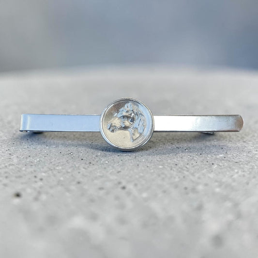 Horse Head Tie Clip, Handcast Pewter Tie Clip, Polished Finish