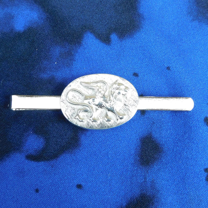Griffon Tie Clip, Handcast Pewter Tie Clip, Polished Finish