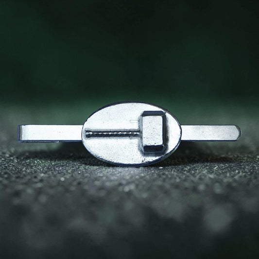 Thor’s Hammer Tie Clip (Mjolnir Design), Handcast Pewter Tie Clip, Polished Finish