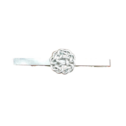 Celtic Love Knot Tie Clip, Handcast Pewter Tie Clip, Polished Finish