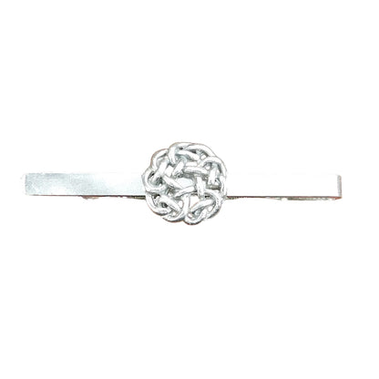 Love Knot Tie Clip, Handcast Pewter Tie Clip, Polished Finish