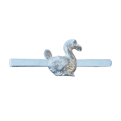 Dodo Tie Clip, Handcast Pewter Tie Clip, Polished Finish