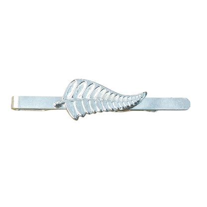 Silver Fern Tie Clip, Handcast Pewter with a Highly Polished Finish