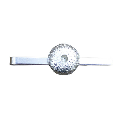Sea Urchin Tie Clip, Handcast Pewter Tie Clip, Polished Finish
