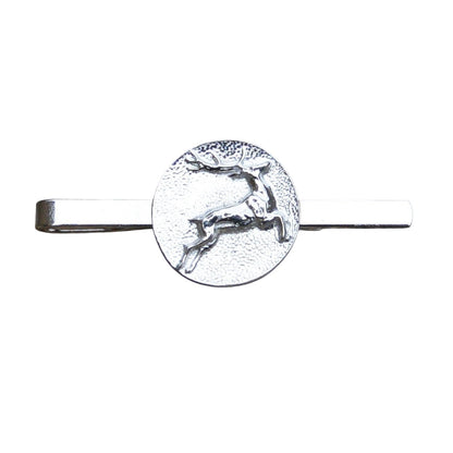 Stag Tie Clip, Handcast Pewter Tie Clip, Polished Finish