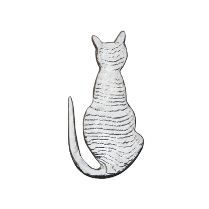 Cat Brooch, (Sitting Design), Handcast Pewter, Polished Finish