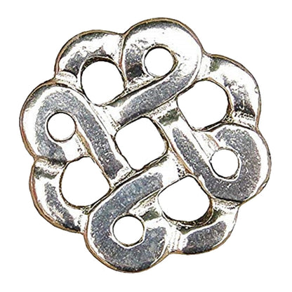 Celtic Knot Brooch (Round Knot Design), Handcast Pewter, Polished Finish
