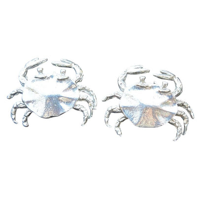 Crab Cufflinks,  Handcast Pewter Cufflinks, Polished Finish